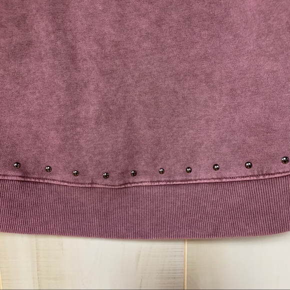 Rock & Republic Purple Acid Wash Stud Sweatshirt - Picture 8 of 9